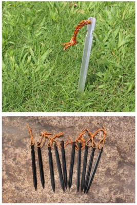 $8.50 • Buy 5pcs Camping Tent Nail Peg Hardness Aluminium Alloy Suitable For Large Tent Tarp