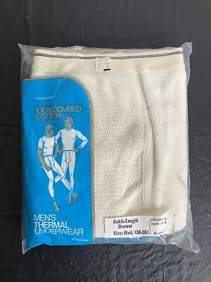 Vintage JCpenney 90's Combed Cotton Mens Thermal Underwear Size M 34-36 NOS • $15