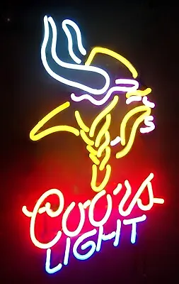 New Coors Minnesota Vikings Neon Light Sign 20 X16  Beer Cave Gift Lamp Bar • $129