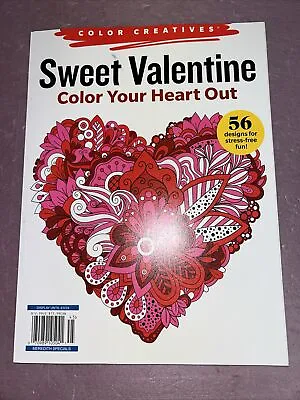 Color Creatives  Sweet Valentine  Coloring Book 2024 ~ 56 Designs • $2.49