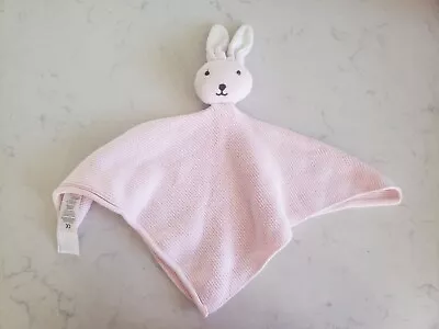 TESCO F&F Bunny Pink Knitted Baby Comforter Knit Soft Toy Rabbit Blanket BNWOT • £11