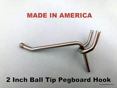 (200 PACK) 2 Inch All Metal Peg Hooks 1/8 To 1/4  Pegboard Slatwall Garage Kit • $46.20