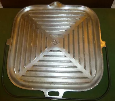 1920's Aluminum Hammered W/Handle Silver Seal Reversible Stove Grill Griddle VTG • $75