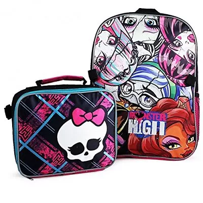 Monster High Backpack And Lunch Bag Set 15  Kids Shoulder Backpack • $26.99