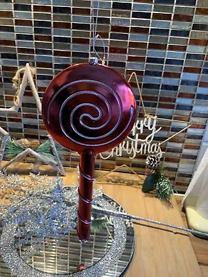 Giant Candy Cane Themed Lollipop Christmas Decoration New • £4.50