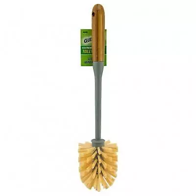 Gleamax Eco Friendly Bamboo Handle Toilet Brush Brown And Grey 37cm 69 001 • £6.85