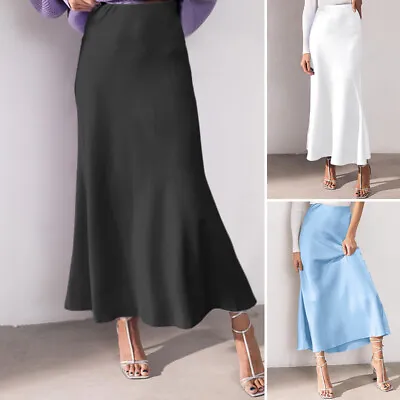 VONDA Womens Elegant Skirts Formal Retro Skirt Dress High Waist Long Maxi Skirts • $14.14