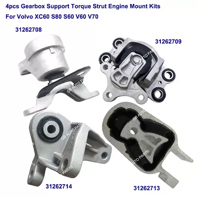 4pcs Engine Motor Mount Transmission Mount Kits For Volvo XC60 S80 S60 V60 V70 • $249.99