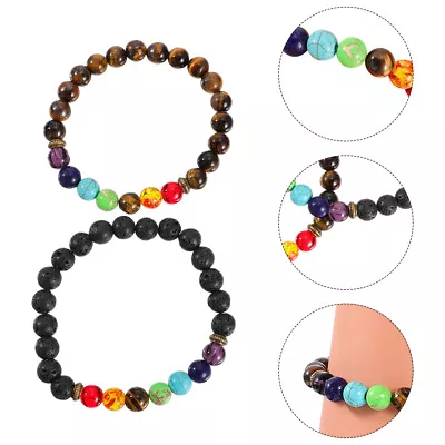 Balancing Chakra Stones Mala Bracelet - Yoga Meditation Beads (2pcs) • $10.59