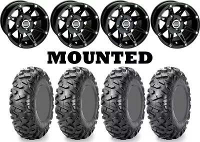 Kit 4 Maxxis Bighorn Radial Tires 25x8-12/25x10-12 On Moose 387X Black 1KXP • $1343.46