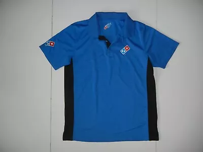 DOMINO'S PIZZA GEAR Blue COLLARED WORK POLO Employee Delivery Driver Shirt Men M • $19.99