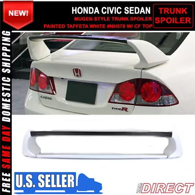 06-11 Civic Mugen RR Carbon Top Trunk Spoiler - Painted Taffeta White • $253.99