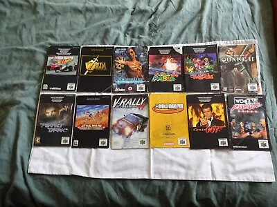 Nintendo 64 Bundle Of 12 Game Manuals All Mixed • £15