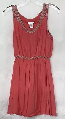 Esley Women’s Summer  Dress Coral M Cotton Crochet Boho Light • $14