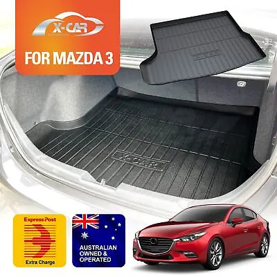 Heavy Duty Cargo Mat Boot Liner Luggage Tray Fit Mazda 3 Sedan BM BN 2014-2019 • $57.92