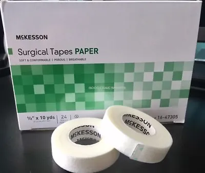 McKesson PAPER Surgical Tape 1/2  X 10 Yds - 1 2 4 6 12 Or 24 Rolls • $6.95