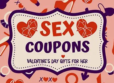 Valentines Day Gifts For Her: Sex Coupons For Wife Or Girlfriend/ 50 Sexy Naugh • $23.18