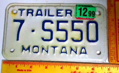 Montana Motorcycle Size License Plate Vintage Biker Garage Collectible Mt Tag • $3.95