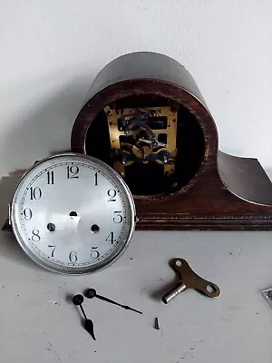 Napoleon Top Hat Mantel Clock For Parts Key Case Pendulum Partly Dismantled • £20