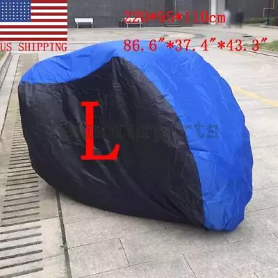 L Motorcycle Moped Bike Cover  Outdoor  Dust UV Storage Protector • $21.90