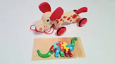 £14.95 • Buy Perfect Toys ,Pull Along Dog + Wooden Puzzle For Toddlers,Boy Girls  Educational