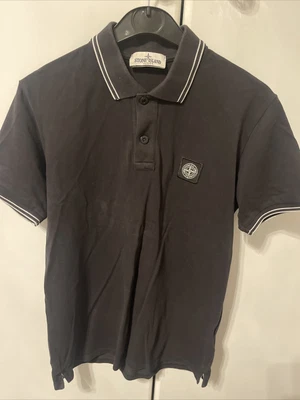 £14.40 • Buy Authentic Boys Stone Island Polo Top Age 14 Yr