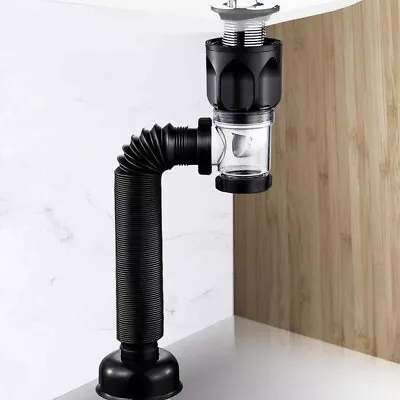 Flexible And Anti Clogging Sink Drain Kit Universal Design Easy Installation • £16.34