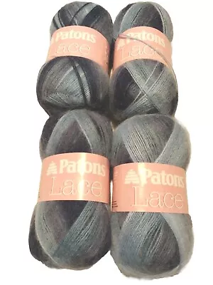 Patons Lace Porcelain#33129 Yarn 4 Skeins Acrylic Mohair Wool Turkey • $34