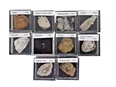 Micromount Mineral Lot MM28 - 10 Nice Specimens - VISIT OUR EBAY STORE! • $22.95