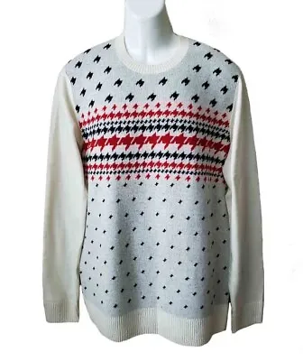 Ben Sherman Fair Isle Crewneck Sweater Lambswool Blend Men's Size Slim XXL • $44.99