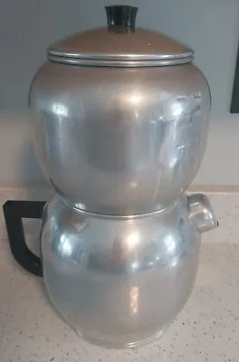 Vintage West Bend Kwik Drip 15c Coffee Maker Percolator Pot Aluminum Stove Top  • $25.99