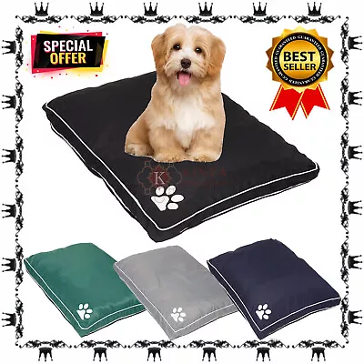 £11.95 • Buy LARGE & Extra Large WATERPROOF Dog Bed - Pet Washable Zipped Mattress Cushion UK