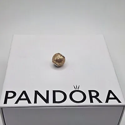 Genuine Pandora Rose Golden Glitter Ball Charm ALE 925 #796327EN145 • £24