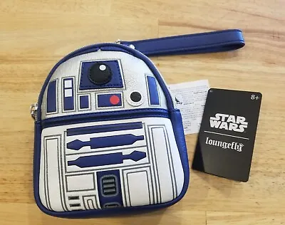 Disney Parks Loungefly Star Wars R2-D2 Droid Backpack Shape Wristlet Fanny Pack • $34.50