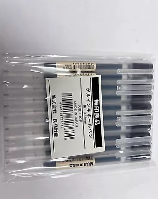 Muji Black  0.38mm Ballpoint Pens New Made In Japan    10 Pens • $5.99