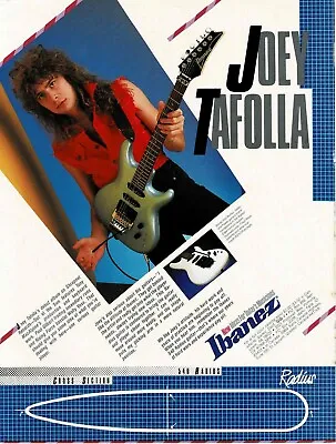 Ibanez Guitars - 540 Radius - JOEY TAFOLLA - 1987 Print Advertisement • $5.95