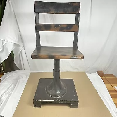 Wood Cast Iron Base Student Desk Chair School Schoolhouse Furniture • $65