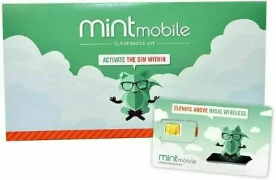 3 Months Service Mint Mobile Prepaid SIM Card With Unlimited Data Talk Text • $39.99