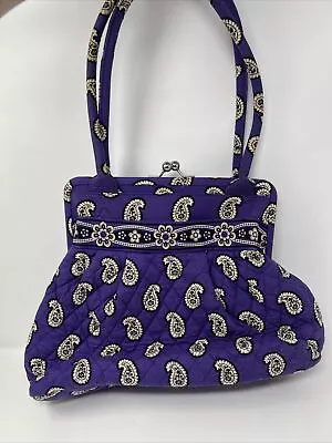 Vera Bradley SIMPLY VIOLET Alice PURSE Shoulder Bag PURPLE PAISLEY Used Once! • $25