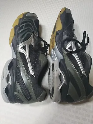 Mizuno Wave Bolt 2 Shoes Womens 9KV-38605 Black Gray Size 10 • $24.99