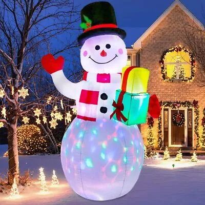 5ft Christmas Inflatable LED Snowman Light Up Outdoor Lighted Garden Decorations • $29.99