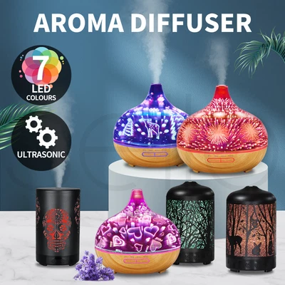 $38.99 • Buy Aromatherapy Diffuser 3D Aroma Essential Oils Ultrasonic Air Humidifier Purifier