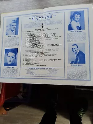 Variety Theatre Programme 1958newquay Cosy Gaytimeprog 1 • £8