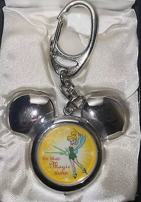 2005 Disney Epcot Tinker Bell Mickey Keychain Watch In Original Case • $22.46