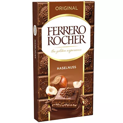 Ferrero Rocher Original Vollmilchschokoladentafel With Hazelnuts 90g • $3.89