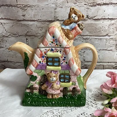 £9.99 • Buy Vintage Novelty Teapot Collectable Teddy Bear Cottage