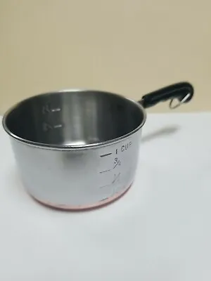 DAEWOO COOKWARE 1 Cup Measuring Sauce Pan Miniature Copper Bottom VINTAGE • $15