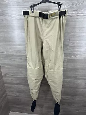 Cabelas Dry Plus Wader Gear Fishing Mens Medium Stout Brown W Neoprene Booties • $45.99