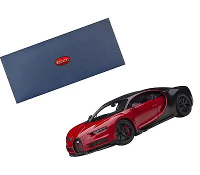 2019 Bugatti Chiron Sport Italian Red And Carbon Black 1/18 Model Car By Autoart • $318.34