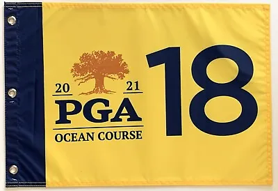 2021 Pga Championship Flag Kiawah Golf Ocean Course Yellow Phil Mickelson Wins • $69.95
